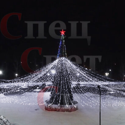 Гирлянда для уличного освещения "Звездное Небо" d=20м IP44 10м 90 нитей белый