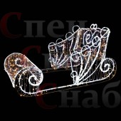Светодиодные уличные сани - фотозона